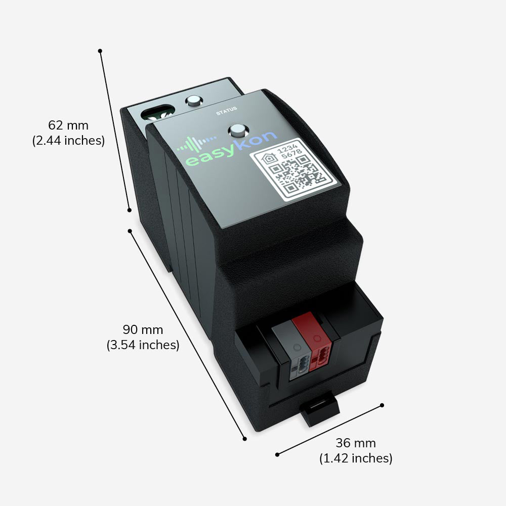 Easykon for KNX | Dispositivo da barra DIN, bridge con connessione Ethernet per il controllo smart dell'impianto domotico KNX