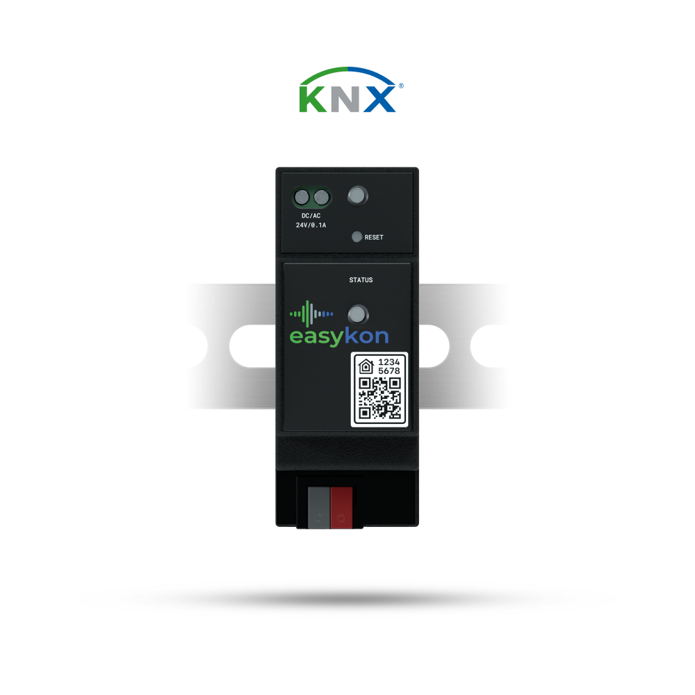 Easykon for KNX | Dispositivo da barra DIN, bridge con connessione Ethernet per il controllo smart dell'impianto domotico KNX