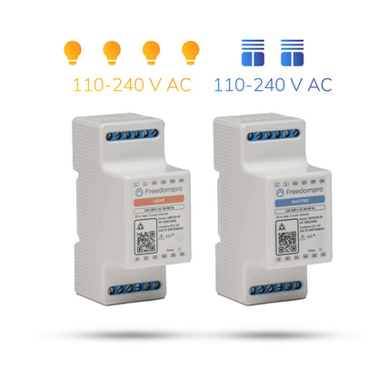 LB0104-B + WC0102-B | WiFi operating Smart Modules to control Shutters and Lights. Installation in the electrical panel.