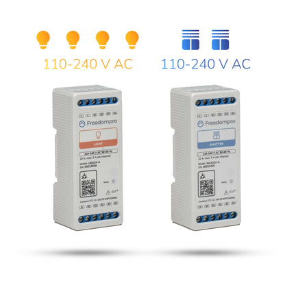 LB0104-A + WC0102-A | WiFi betriebene Smart Module zur Steuerung von Rollläden und Licht. Installation in der Verteilerdose