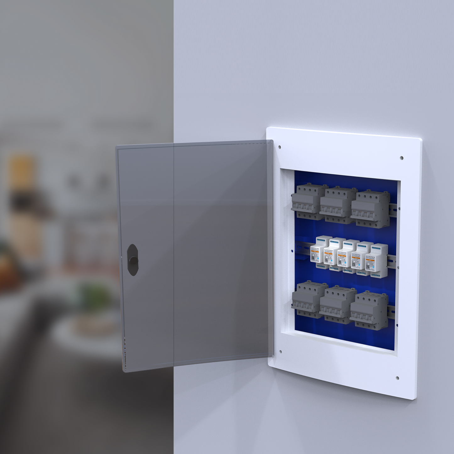 LB0104-B | WiFi operating Smart Module to control 4 lights. Installation in the electrical panel.