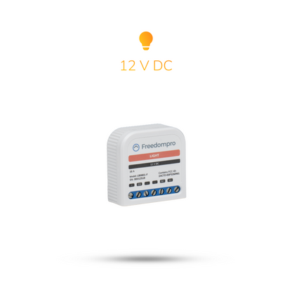 Módulo WiFi Smart de 12 V DC para controlar 1 luz. Instalación detrás de pulsadores e interruptores.