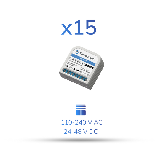 Paket 15x WC0601-E | Modul zur Steuerung von 1 Fensterladen oder Rollladen 110-240 V AC / 24-48 V DC