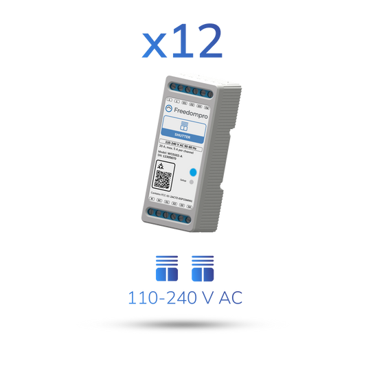 Pack 12x WC0102-A | Module to control 4 shutters or blinds 110-240 V AC